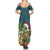 Hawaii Honu Mele Kalikimaka Summer Maxi Dress Santa Tropical Flower Aloha Summer Turquoise Version LT03 - Polynesian Pride