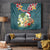 Hawaii Honu Mele Kalikimaka Tapestry Santa Tropical Flower Aloha Summer Turquoise Version LT03 Turquoise - Polynesian Pride