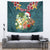 Hawaii Honu Mele Kalikimaka Tapestry Santa Tropical Flower Aloha Summer Turquoise Version LT03 - Polynesian Pride