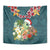 Hawaii Honu Mele Kalikimaka Tapestry Santa Tropical Flower Aloha Summer Turquoise Version LT03 - Polynesian Pride