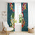 Hawaii Honu Mele Kalikimaka Window Curtain Santa Tropical Flower Aloha Summer Turquoise Version LT03 - Polynesian Pride