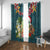 Hawaii Honu Mele Kalikimaka Window Curtain Santa Tropical Flower Aloha Summer Turquoise Version LT03 With Grommets Turquoise - Polynesian Pride