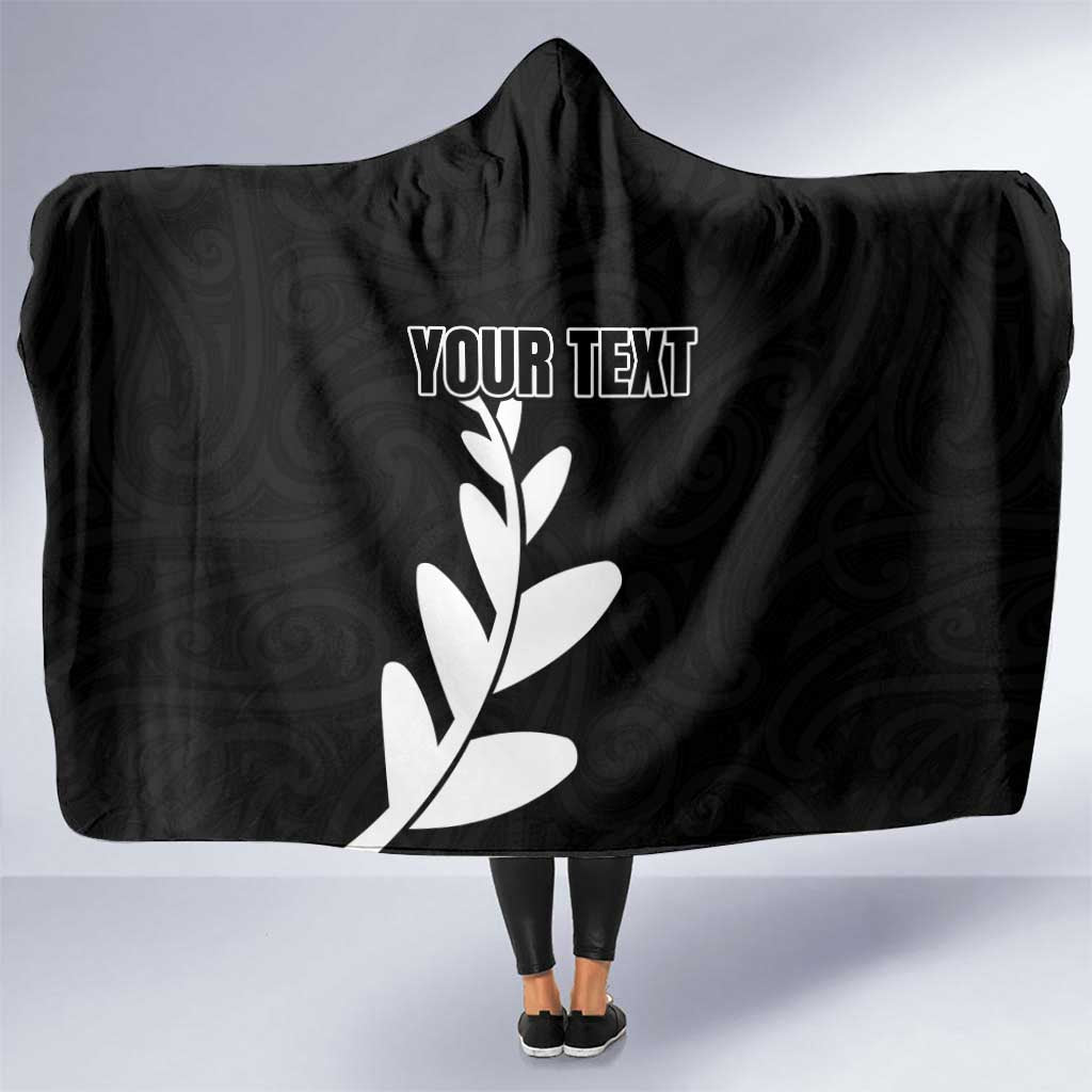 Personalised New Zealand Canoeing Special Jersey Hooded Blanket LT03 One Size Black - Polynesian Pride