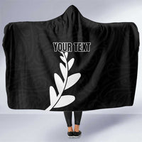 Personalised New Zealand Canoeing Special Jersey Hooded Blanket LT03 One Size Black - Polynesian Pride