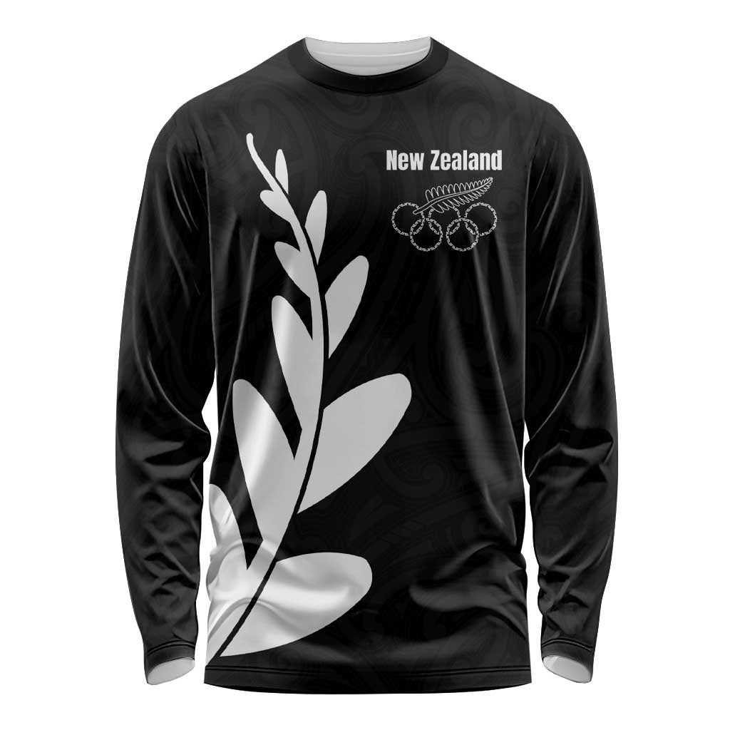 Personalised New Zealand Canoeing Special Jersey Long Sleeve Shirt LT03 Unisex Black - Polynesian Pride