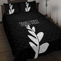 Personalised New Zealand Canoeing Special Jersey Quilt Bed Set LT03 Black - Polynesian Pride