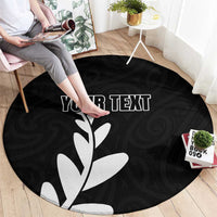 Personalised New Zealand Canoeing Special Jersey Round Carpet LT03 - Polynesian Pride