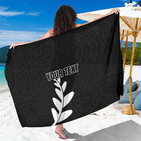 Personalised New Zealand Canoeing Special Jersey Sarong LT03 One Size 44 x 66 inches Black - Polynesian Pride