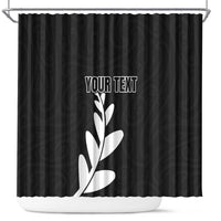 Personalised New Zealand Canoeing Special Jersey Shower Curtain LT03 Black - Polynesian Pride