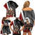 New Zealand Te Matatini Family Matching Off Shoulder Short Dress and Hawaiian Shirt Kapa Haka and Silver Fern - Maori Art Pattern