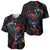 New Zealand Tui Birds Love Couple Baseball Jersey The Heart of Silver Fern Leaves and Maori Tattoo Pattern