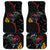 New Zealand Tui Birds Love Couple Car Mats The Heart of Silver Fern Leaves and Maori Tattoo Pattern