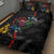 New Zealand Tui Birds Love Couple Quilt Bed Set The Heart of Silver Fern Leaves and Maori Tattoo Pattern