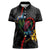 New Zealand Tui Birds Love Couple Women Polo Shirt The Heart of Silver Fern Leaves and Maori Tattoo Pattern