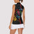 New Zealand Tui Birds Love Couple Women Sleeveless Polo Shirt The Heart of Silver Fern Leaves and Maori Tattoo Pattern