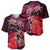 Pasifika Festival Baseball Jersey Plumeria Turtles with Hibiscus - Polynesian Art Tattoo Pink Color