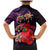 Pasifika Festival Family Matching Mermaid Dress and Hawaiian Shirt Plumeria Turtles with Hibiscus - Polynesian Art Tattoo Purple Color