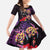 Pasifika Festival Family Matching Off The Shoulder Long Sleeve Dress and Hawaiian Shirt Plumeria Turtles with Hibiscus - Polynesian Art Tattoo Purple Color