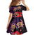 Pasifika Festival Family Matching Off Shoulder Short Dress and Hawaiian Shirt Plumeria Turtles with Hibiscus - Polynesian Art Tattoo Purple Color