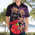 Pasifika Festival Hawaiian Shirt Plumeria Turtles with Hibiscus - Polynesian Art Tattoo Purple Color