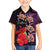 Pasifika Festival Hawaiian Shirt Plumeria Turtles with Hibiscus - Polynesian Art Tattoo Purple Color