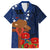 Cook Island ANZAC Day Family Matching Short Sleeve Bodycon Dress and Hawaiian Shirt Soldier Paying Respect We Shall Remember Them LT03 Dad's Shirt - Short Sleeve Blue - Polynesian Pride