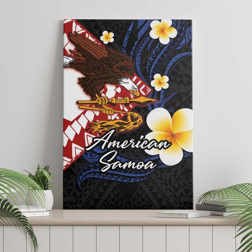 American Samoa Flag Day Canvas Wall Art Polynesian Tatau Art and Plumeria LT03 - Polynesian Pride