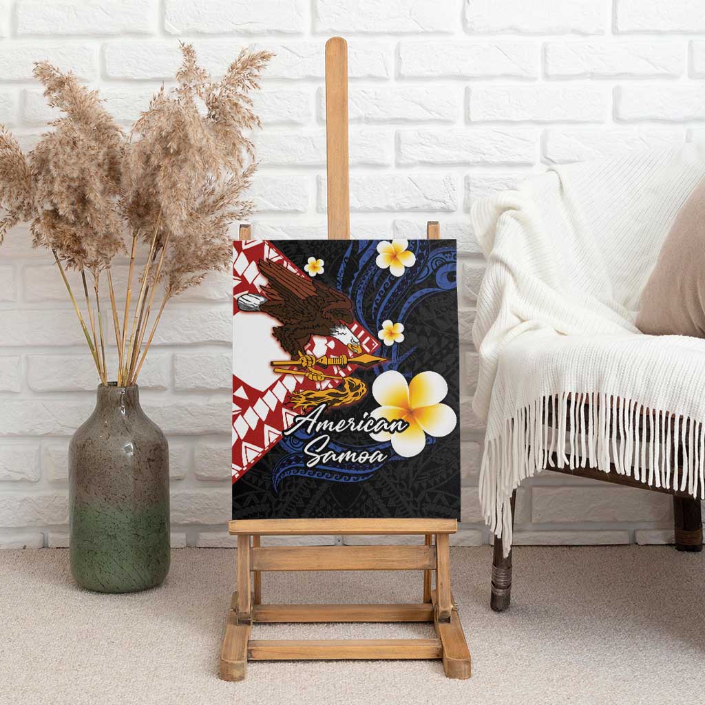 American Samoa Flag Day Canvas Wall Art Polynesian Tatau Art and Plumeria LT03 - Polynesian Pride