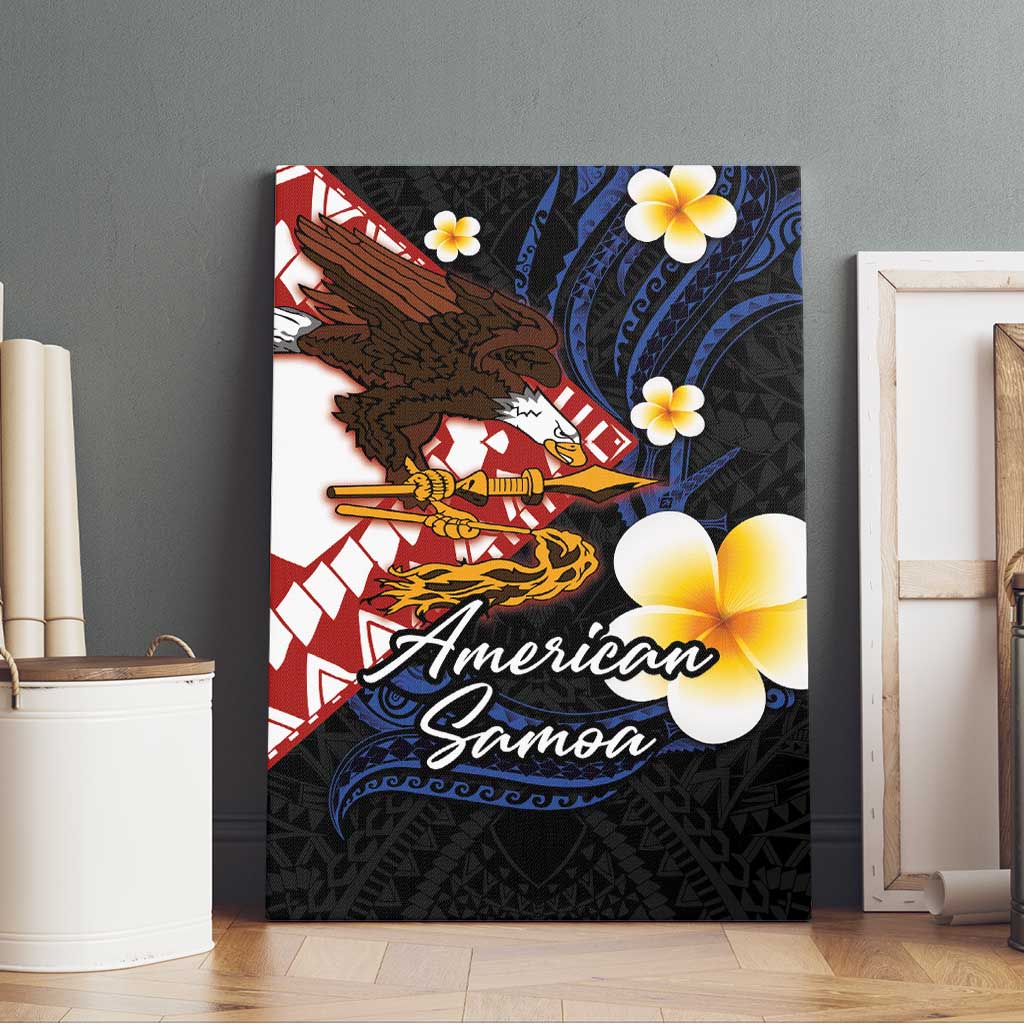 American Samoa Flag Day Canvas Wall Art Polynesian Tatau Art and Plumeria LT03 - Polynesian Pride