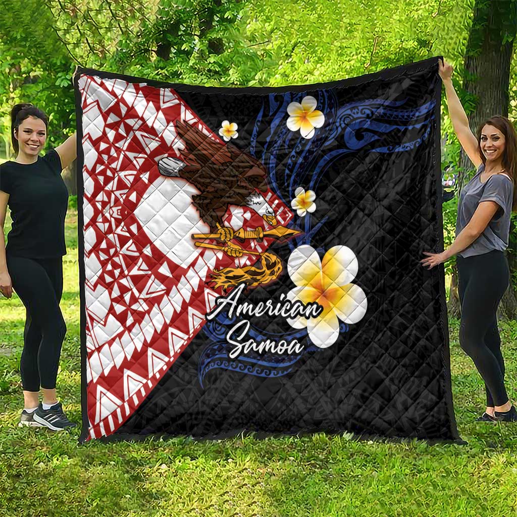 American Samoa Flag Day Quilt Polynesian Tatau Art and Plumeria LT03 - Polynesian Pride