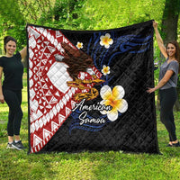 American Samoa Flag Day Quilt Polynesian Tatau Art and Plumeria LT03 - Polynesian Pride
