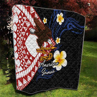 American Samoa Flag Day Quilt Polynesian Tatau Art and Plumeria LT03 - Polynesian Pride