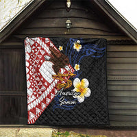 American Samoa Flag Day Quilt Polynesian Tatau Art and Plumeria LT03 - Polynesian Pride