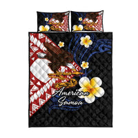 American Samoa Flag Day Quilt Bed Set Polynesian Tatau Art and Plumeria LT03 - Polynesian Pride