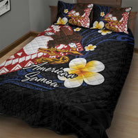 American Samoa Flag Day Quilt Bed Set Polynesian Tatau Art and Plumeria LT03 - Polynesian Pride