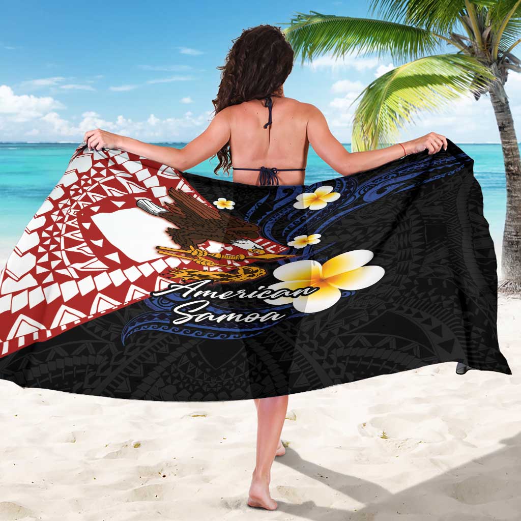 American Samoa Flag Day Sarong Polynesian Tatau Art and Plumeria LT03 - Polynesian Pride