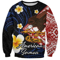American Samoa Flag Day Sweatshirt Polynesian Tatau Art and Plumeria LT03 Unisex Black - Polynesian Pride