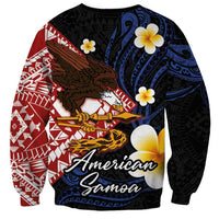 American Samoa Flag Day Sweatshirt Polynesian Tatau Art and Plumeria LT03 - Polynesian Pride