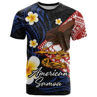 American Samoa Flag Day T Shirt Polynesian Tatau Art and Plumeria LT03 Black - Polynesian Pride
