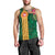 Manuʻa Islands Men Tank Top Polynesian Style with Rooster Tattoo and Tropical Plants