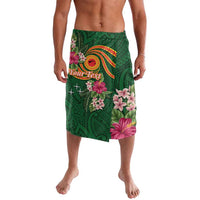 Personalised Manuʻa Islands Lavalava Polynesian Art Tattoo Style and Tropical Plants LT03 Green - Polynesian Pride