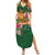 Manuʻa Islands Summer Maxi Dress Polynesian Art Tattoo Style and Tropical Plants