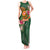 Manuʻa Islands Tank Maxi Dress Polynesian Art Tattoo Style and Tropical Plants