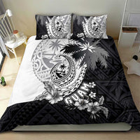Hafa Adai Guam Bedding Set Polynesian Palm Tree Tattoo Hibiscus and Plumeria Art LT03 - Polynesian Pride
