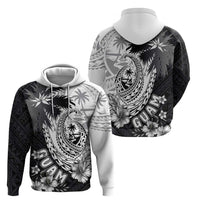 Hafa Adai Guam Hoodie Polynesian Palm Tree Tattoo Hibiscus and Plumeria Art LT03 - Polynesian Pride