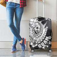 Hafa Adai Guam Luggage Cover Polynesian Palm Tree Tattoo Hibiscus and Plumeria Art LT03 - Polynesian Pride