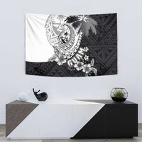 Hafa Adai Guam Tapestry Polynesian Palm Tree Tattoo Hibiscus and Plumeria Art LT03 - Polynesian Pride