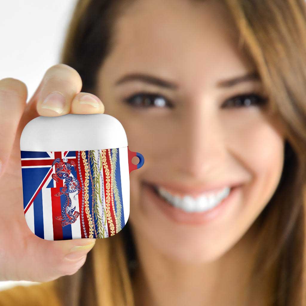 Hawaiian Sea Animals AirPods Case with Lei and Flag Style LT03 - Polynesian Pride