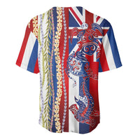 Hawaiian Sea Animals Baseball Jersey with Lei and Flag Style LT03 - Polynesian Pride