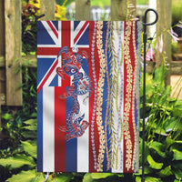 Hawaiian Sea Animals Garden Flag with Lei and Flag Style LT03 Garden Flag Multicolor - Polynesian Pride